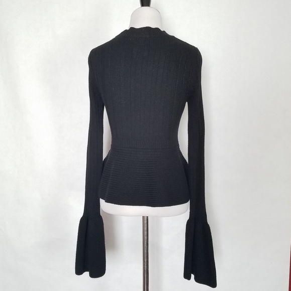 Urban Outfitters Bell Sleeves Peplum Sweater Top - Picture 4 of 7